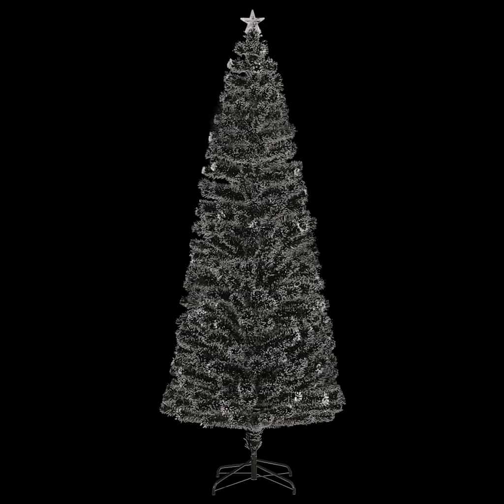 Förbelyst julgran med fot och LED 240 cm fiberoptik