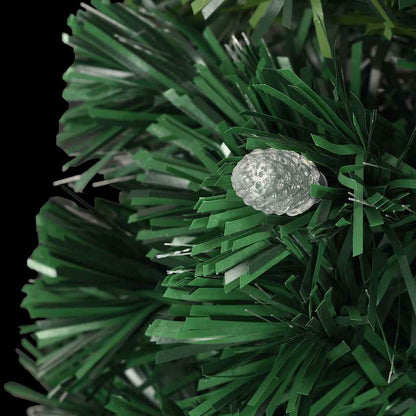 Förbelyst julgran med fot och LED 120 cm fiberoptik
