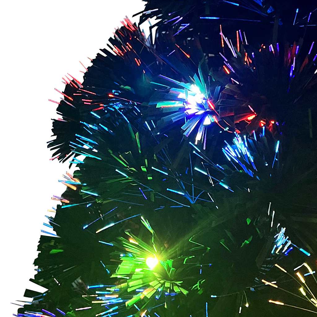 Förbelyst julgran med fot och LED 120 cm fiberoptik