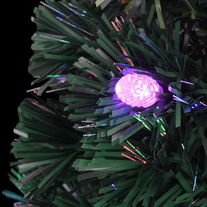 Förbelyst julgran med fot och LED 150 cm fiberoptik