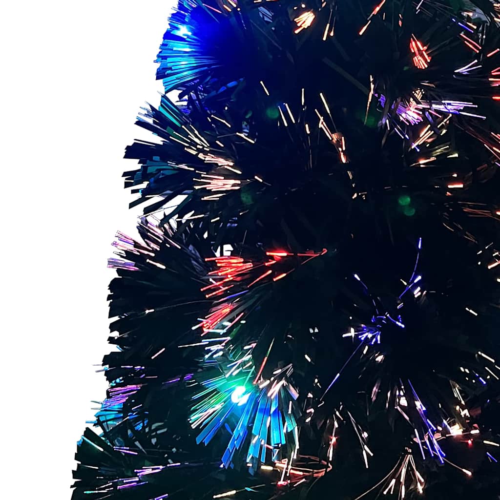 Förbelyst julgran med fot och LED 150 cm fiberoptik