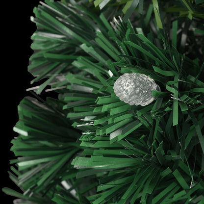 Förbelyst julgran med fot och LED 180 cm fiberoptik