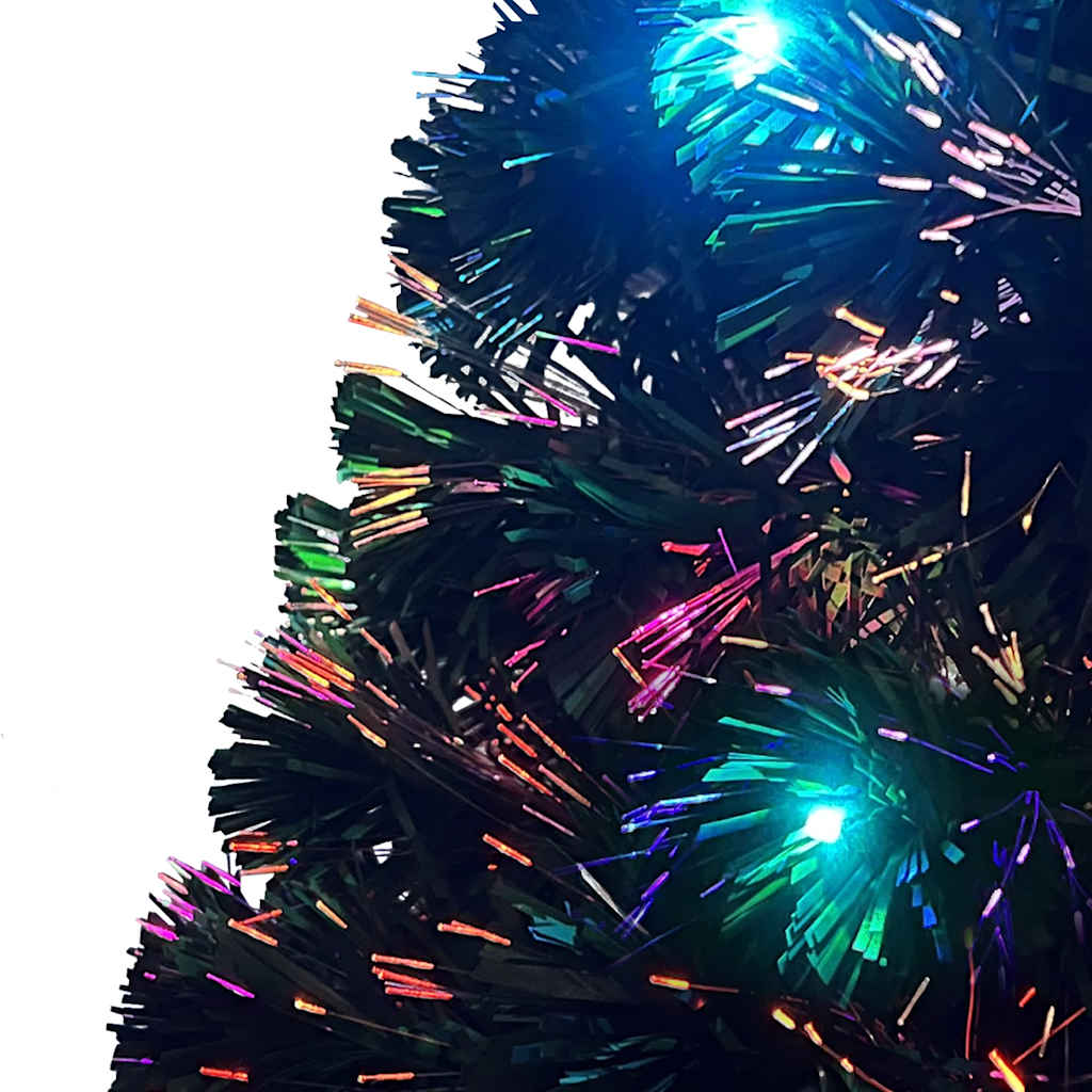 Förbelyst julgran med fot och LED 180 cm fiberoptik