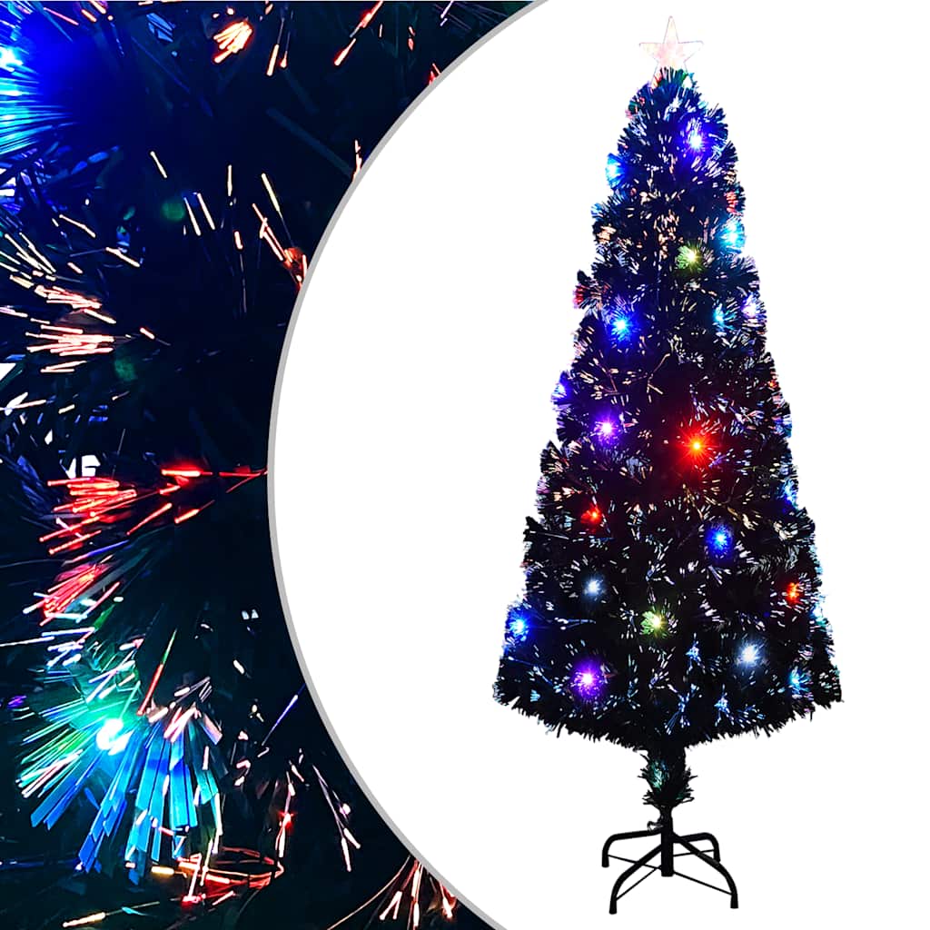 Förbelyst julgran med fot och LED 240 cm fiberoptik