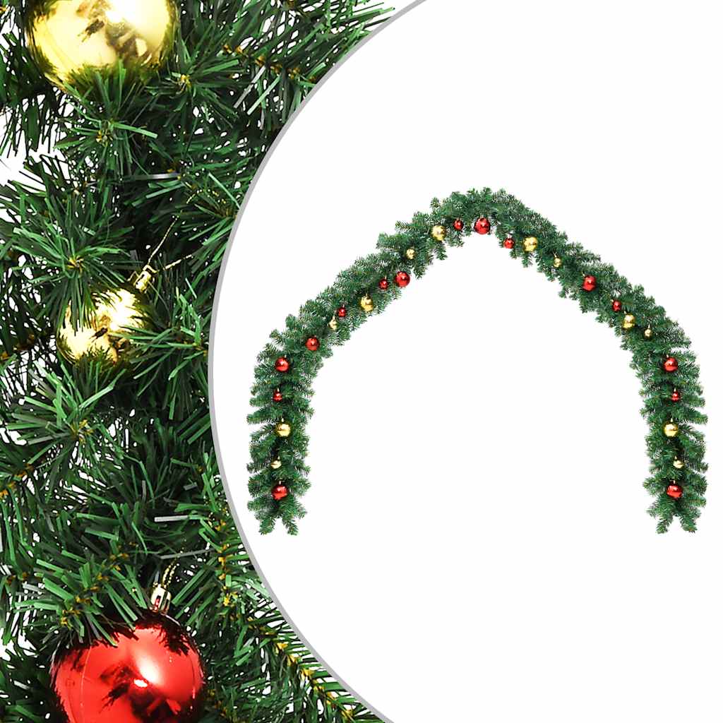 Julgirlang med julgranskulor 5 m
