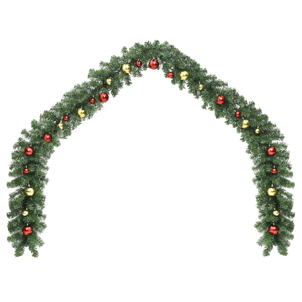 Julgirlang med julgranskulor 5 m
