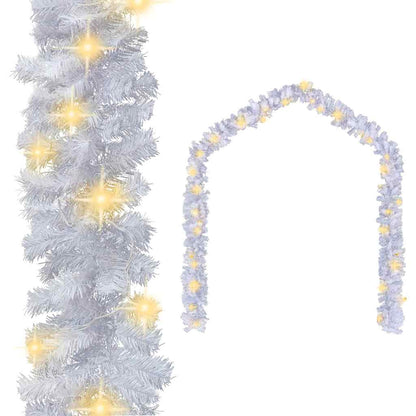 Julgirlang med LED-lampor 5 m vit