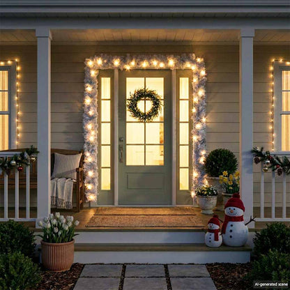 Julgirlang med LED-lampor 5 m vit