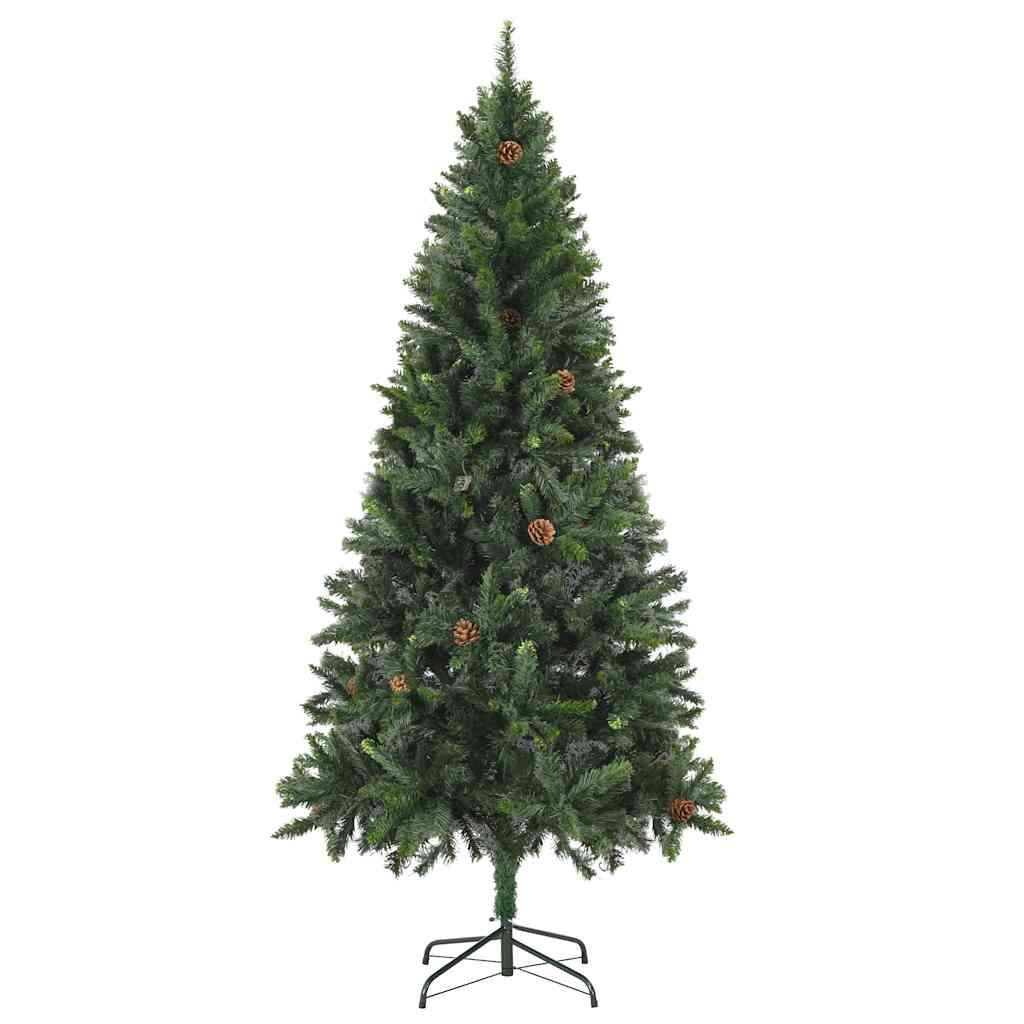 Plastgran med kottar grön 180 cm