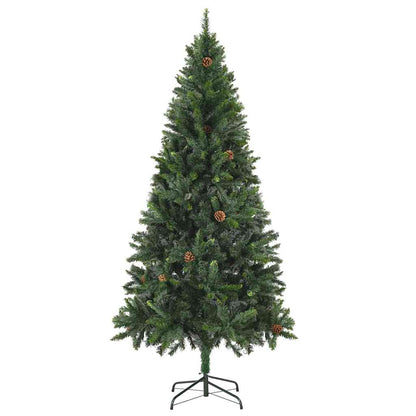 Plastgran med kottar grön 180 cm