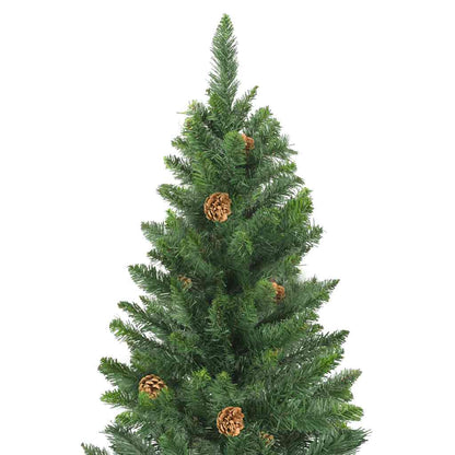 Plastgran med kottar grön 180 cm