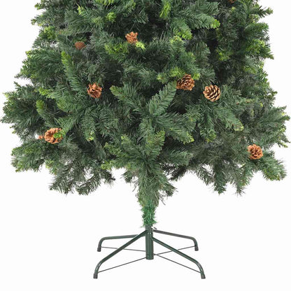Plastgran med kottar grön 210 cm