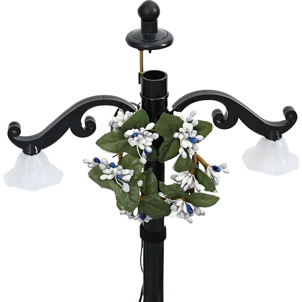 Julgran med snö och paraplybas blå 75 cm PVC