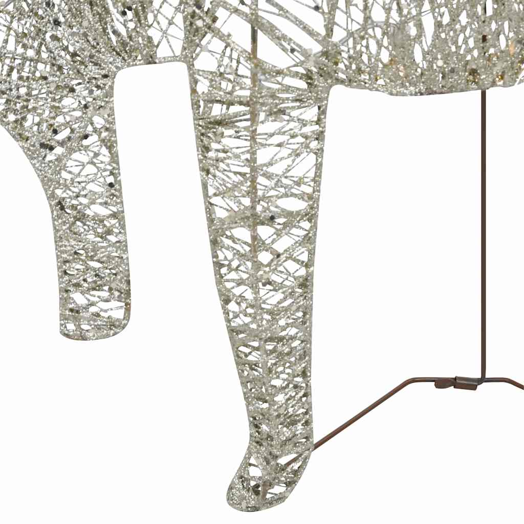 Renar & släde juldekoration 60 LED utomhus guld