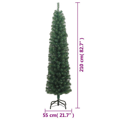Smal plastgran med fot grön 210 cm PVC