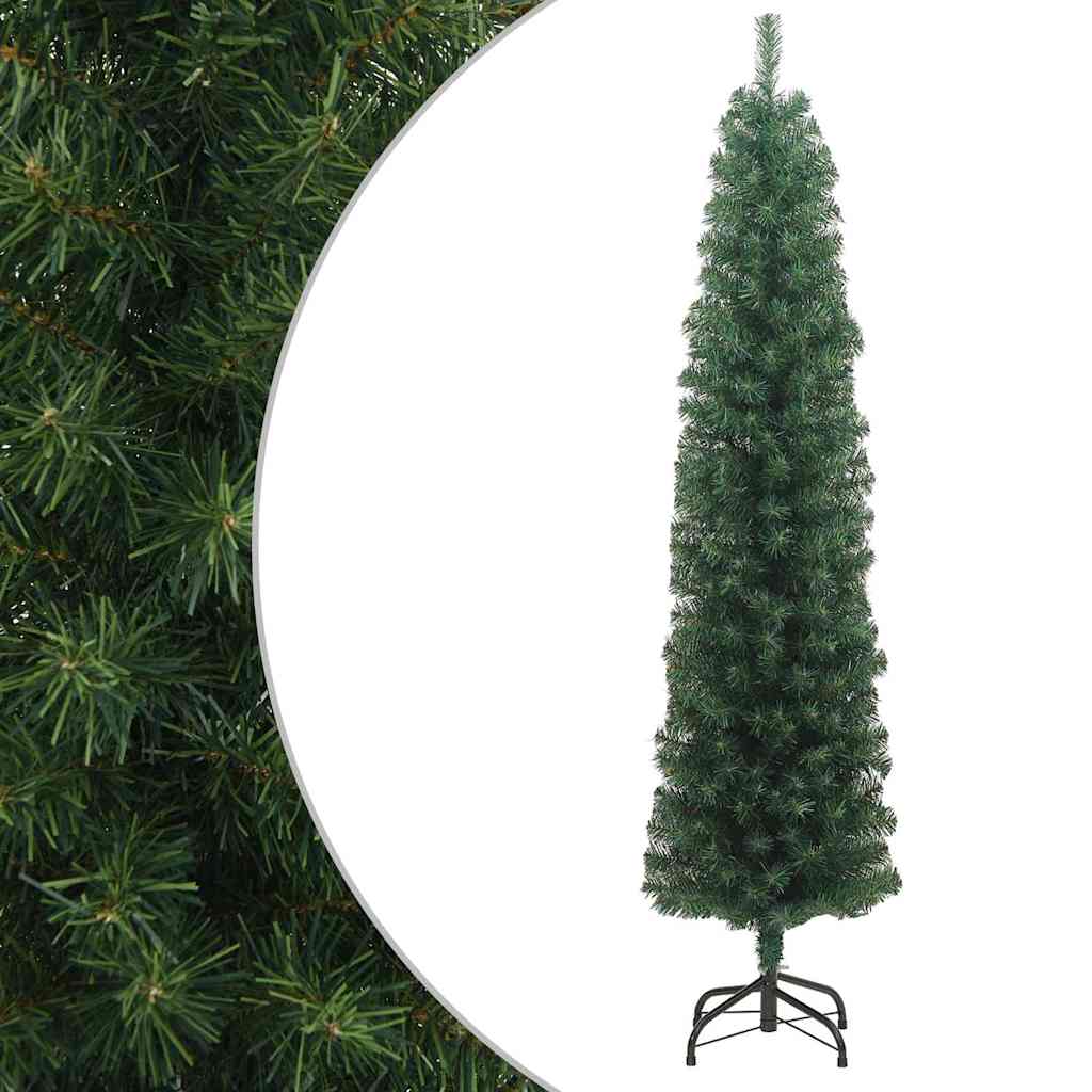 Smal plastgran med fot grön 240 cm PVC