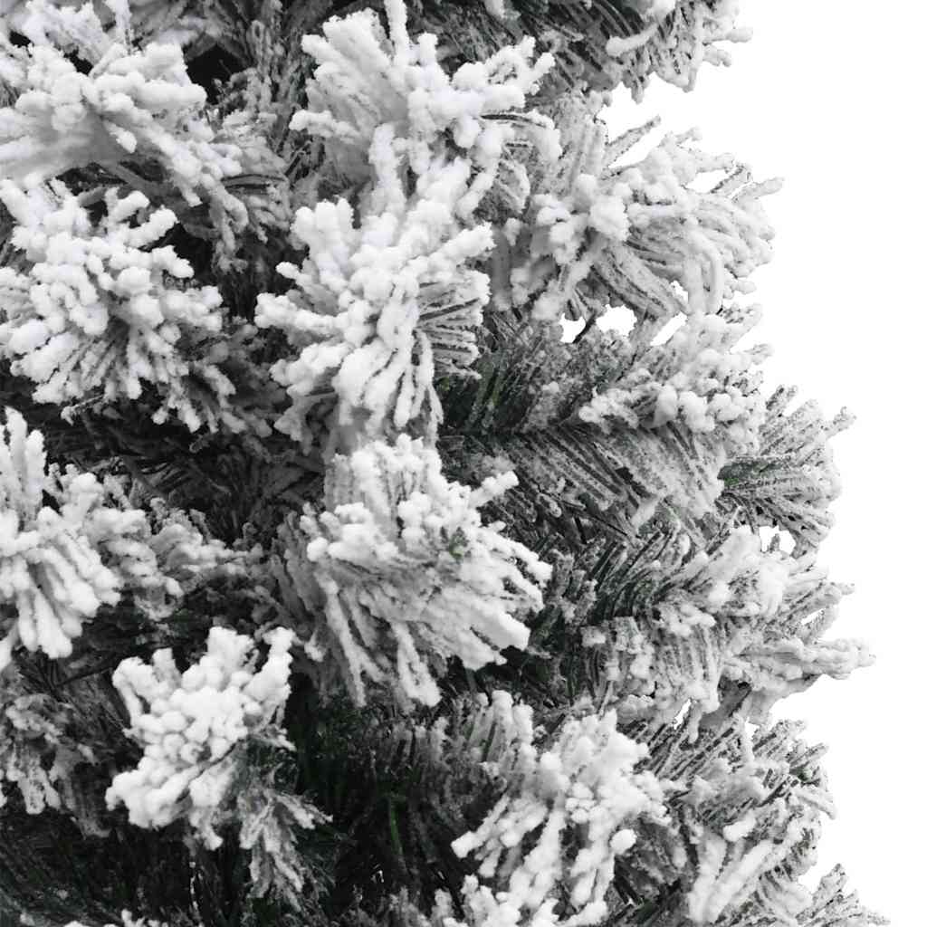 Smal plastgran med snö grön 150 cm PVC