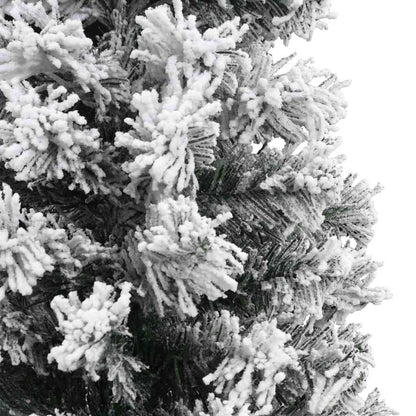 Smal plastgran med snö grön 180 cm PVC