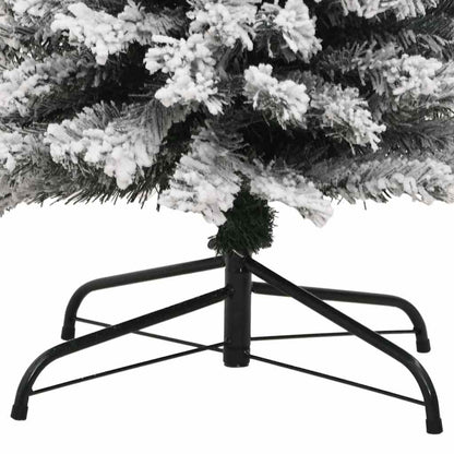 Smal plastgran med snö grön 180 cm PVC