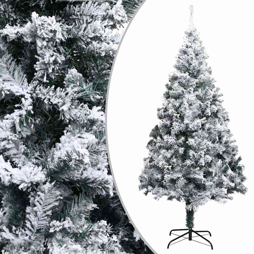 Plastgran med snö grön 180 cm PVC