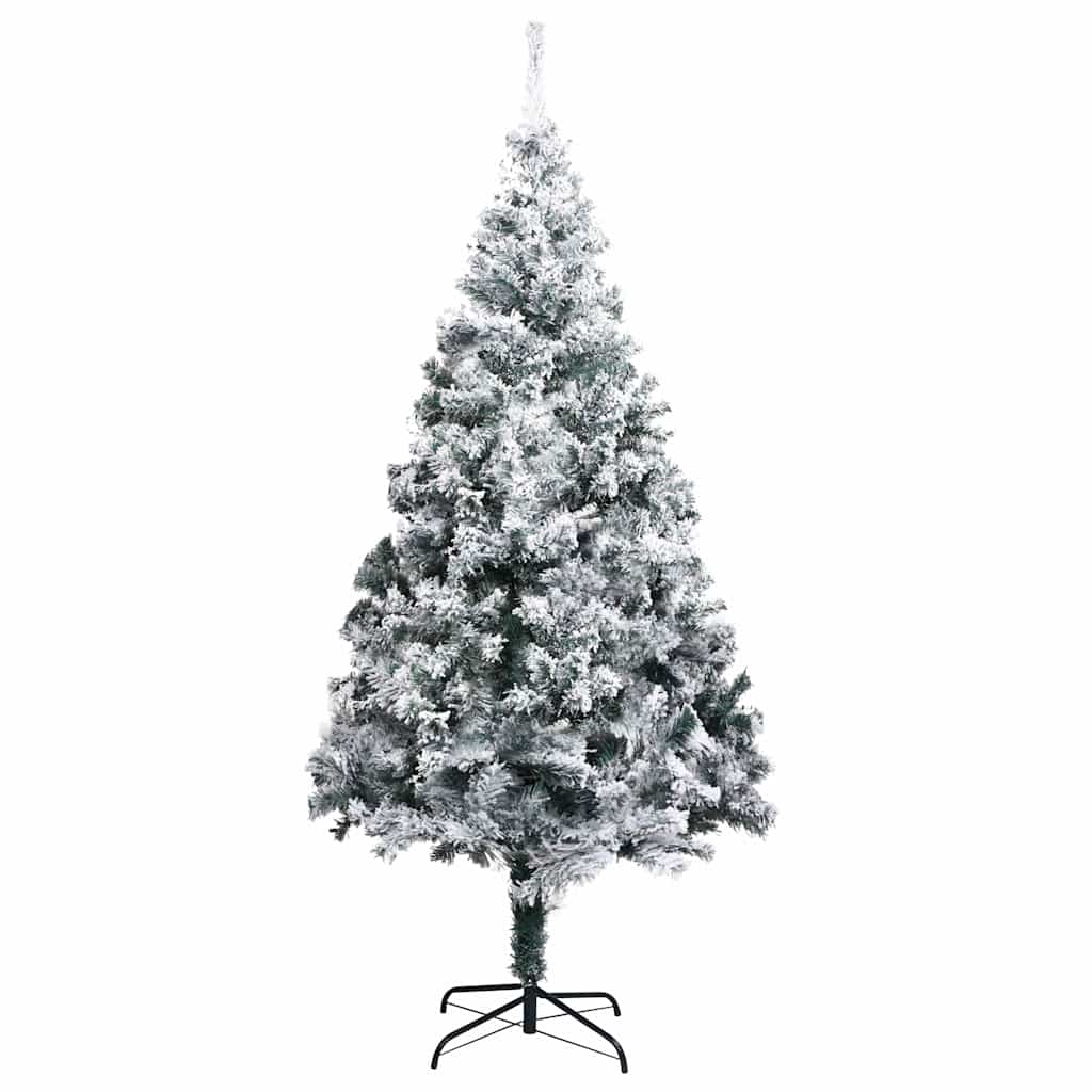 Plastgran med snö grön 180 cm PVC