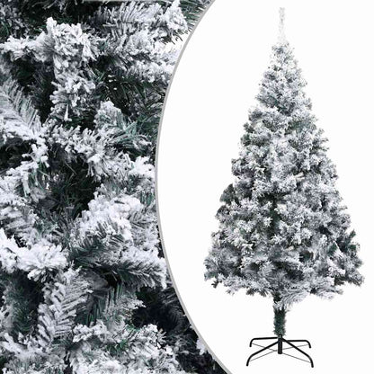 Plastgran med snö grön 210 cm PVC