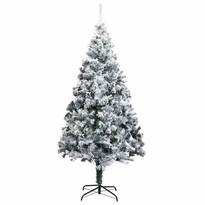 Plastgran med snö grön 210 cm PVC
