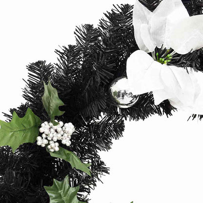 Julgirlang med LED-lampor svart 2,7 m PVC