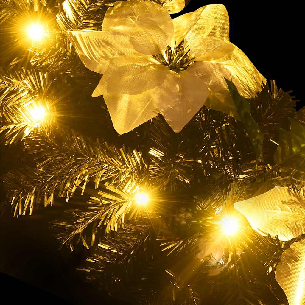 Julgirlang med LED-lampor svart 2,7 m PVC