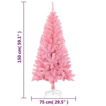 Plastgran med fot rosa 150 cm PVC
