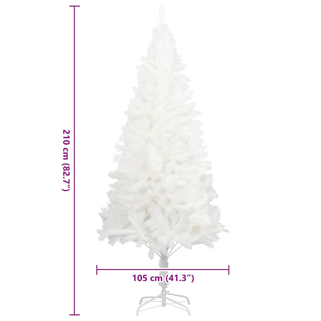 Plastgran verklighetstrogna barr vit 210 cm