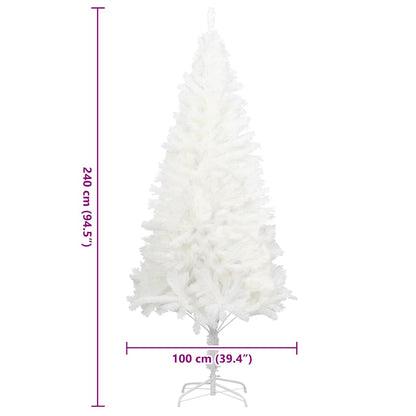 Plastgran verklighetstrogna barr vit 240 cm