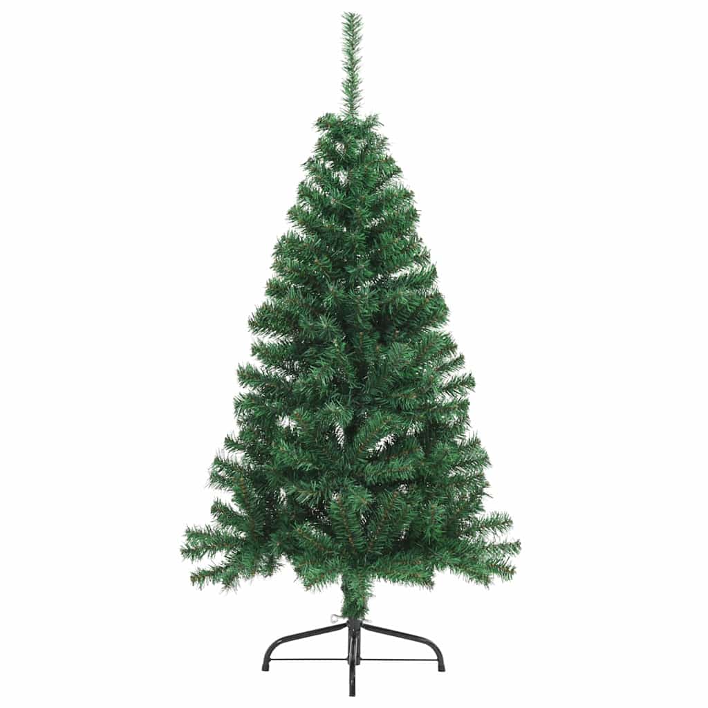 Halv plastgran med fot grön 150 cm PVC
