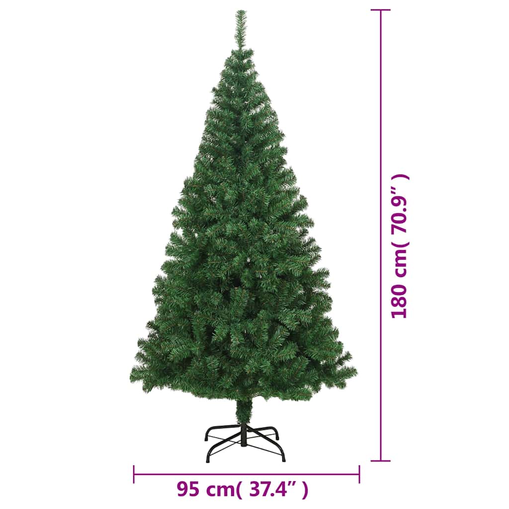 Plastgran med tjocka grenar grön 180 cm PVC