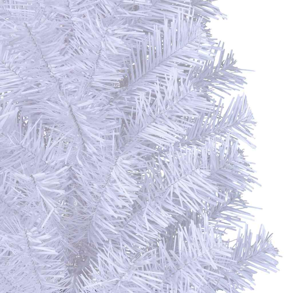Plastgran med tjocka grenar vit 210 cm PVC