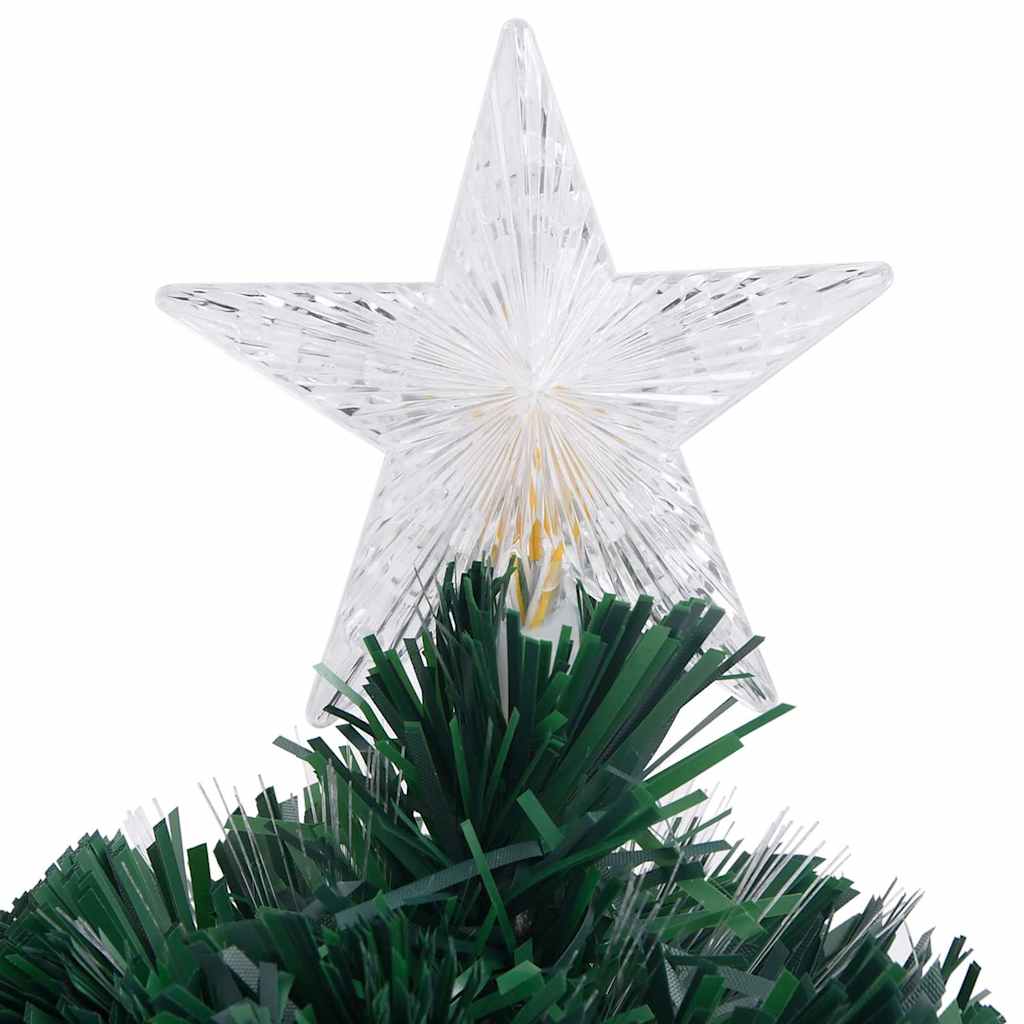 Förbelyst julgran med fot och LED 64 cm fiberoptik