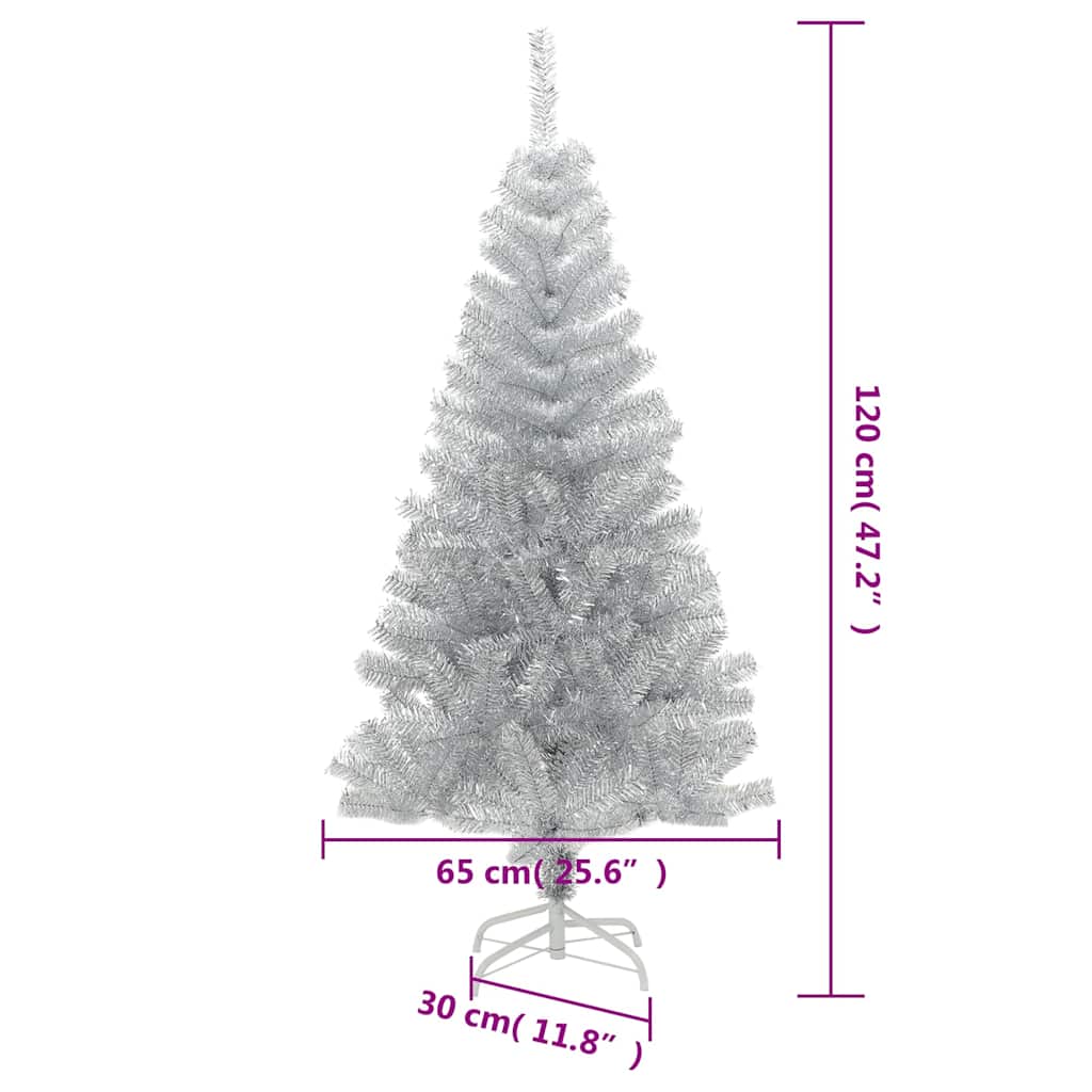 Plastgran med fot silver 120 cm PET