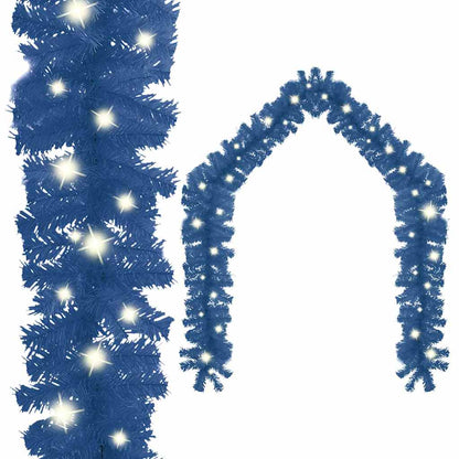 Julgirlang med LED-lampor 10 m blå