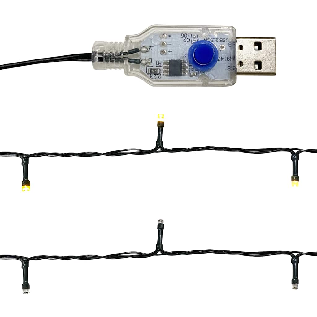 Julgirlang med LED-lampor 10 m rosa