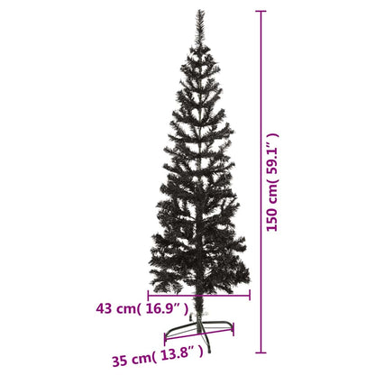 Julgran smal svart 150 cm