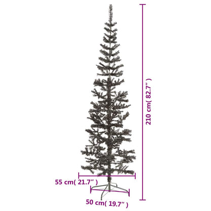 Julgran smal svart 210 cm