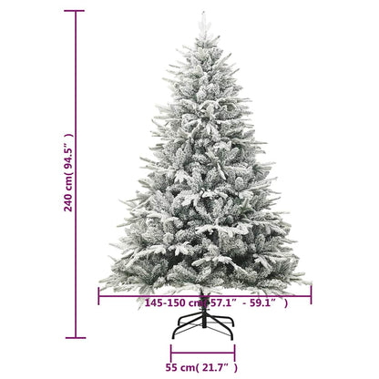 Plastgran med snö grön 240 cm PVC&PE