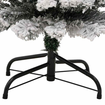 Smal plastgran med snö grön 120 cm PVC