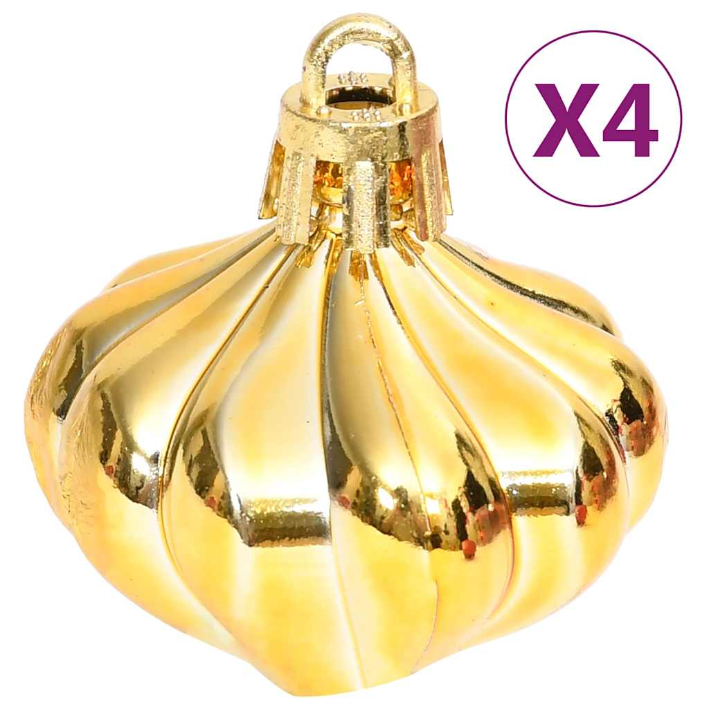 Julgranskulor 70 st guld och röd