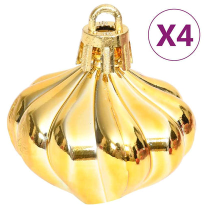 Julgranskulor 70 st guld och röd