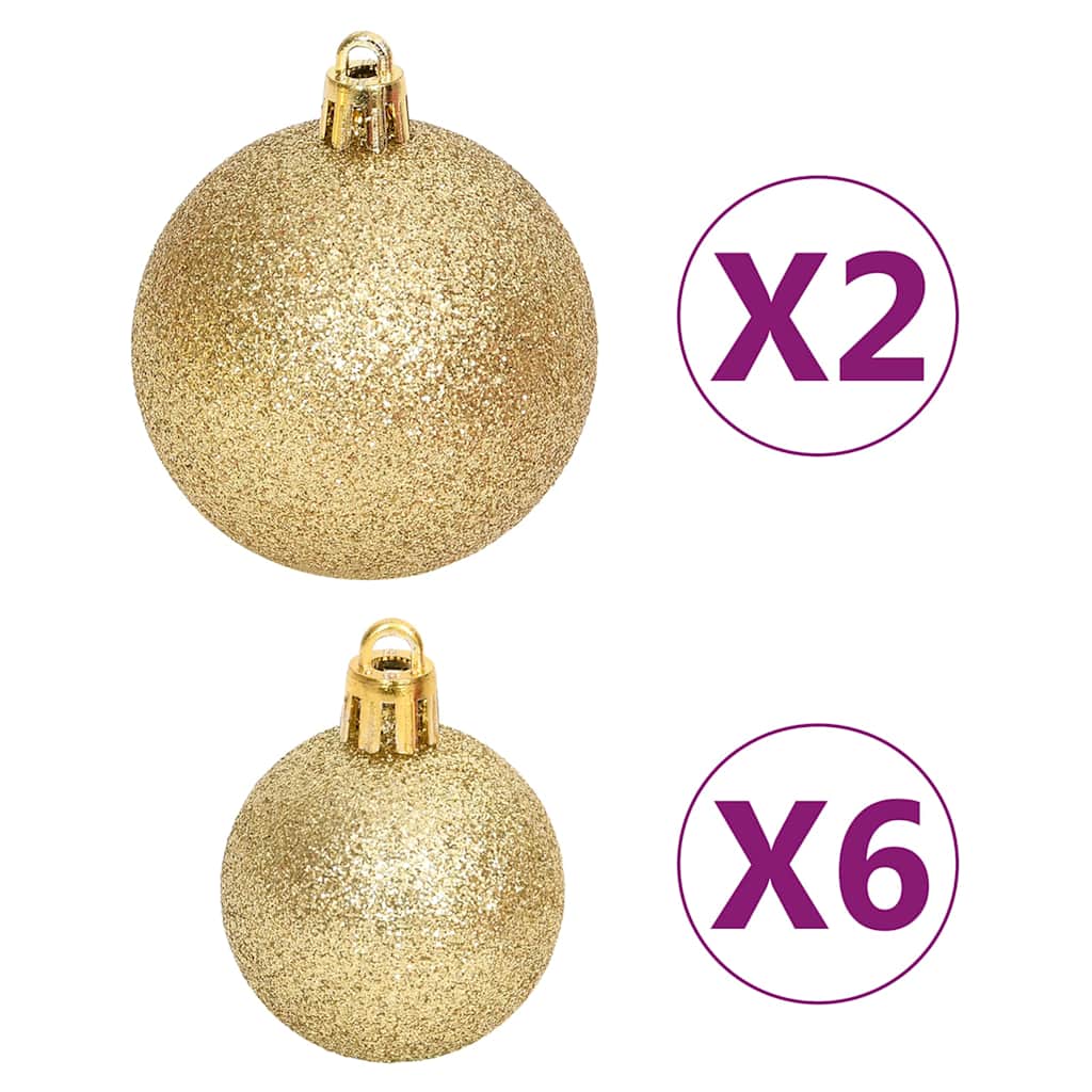 Julgranskulor 108 st guld och röd