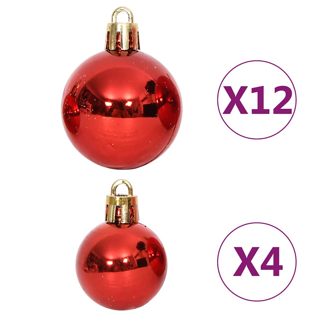 Julgranskulor 108 st röd och vit