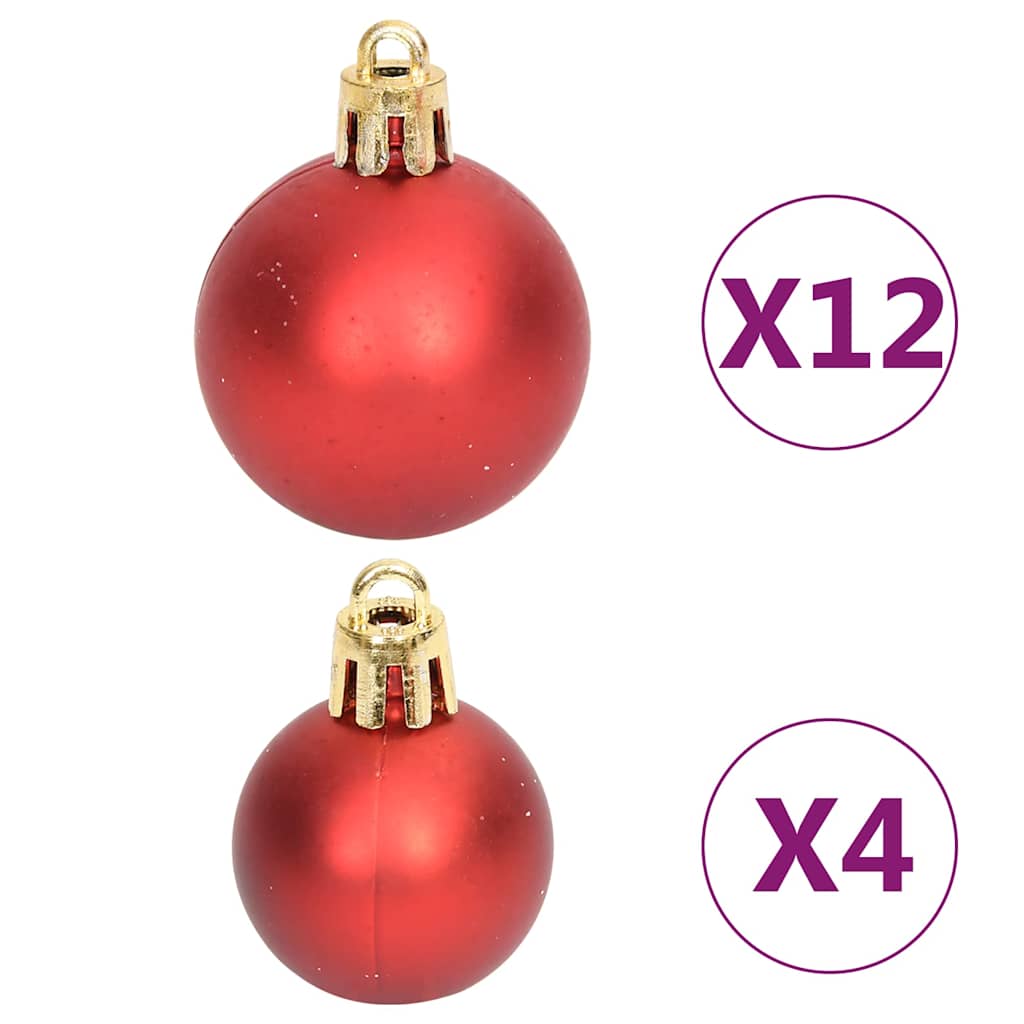 Julgranskulor 108 st röd och vit