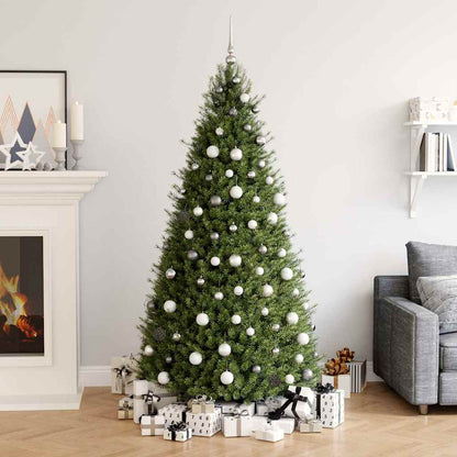 Julgranskulor med spira och 300 LED 120 delar vit och grå