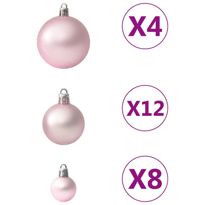 Julgranskulor 100 st rosa